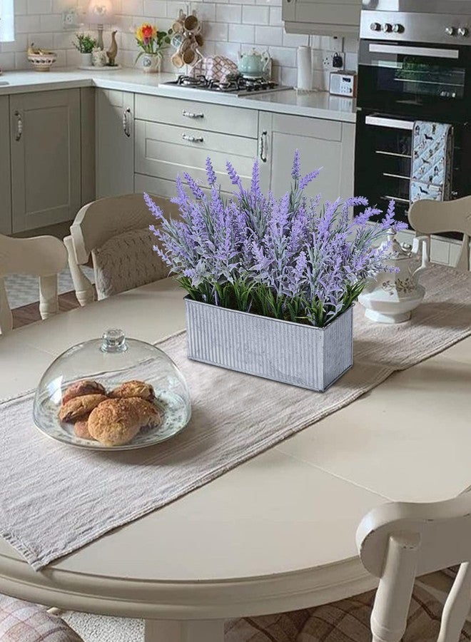 Vlorart Artificial Lavender Decor, Fake Lavender Plant in Decorative Silver Metal Pots, Faux Lavender Plant Artificial Flowers for Farmhouse Home Decor Office Bathroom Desk Room Indoor Outdoor - Image 5